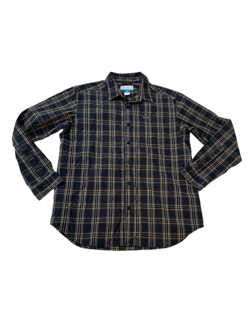 New! Columbia Men’s Vapor Ridge III Long Sleeve Plaid Button Down Sz L